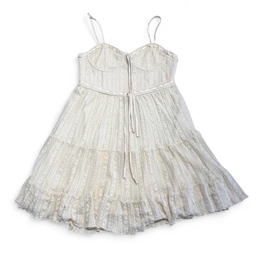 Jessica Simpson Lace Babydoll Mini Dress Juniors Medium Coquette Romantic Fairy